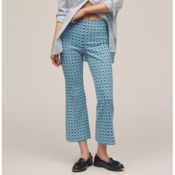 Brand New The Cricket Club Margot Kick-Flare Cropped Pants by Maeve - Picture 1 of 7